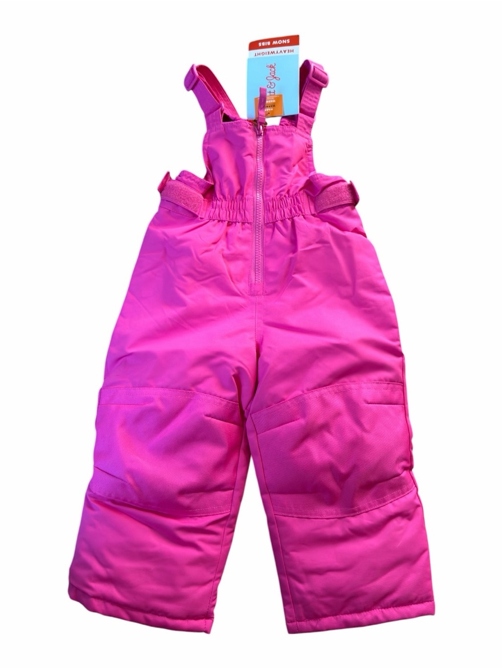 NWT Cat & Jack Infant 18 Months Baby Girl Pink Snow Pants Bibs Overalls